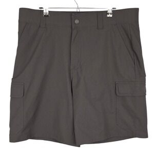 Orvis Cargo Shorts Mens Sz 34 Inseam 9" Black Flat Front‎ Utility Outdoor Hiking